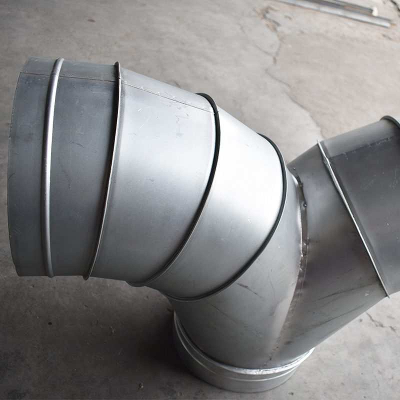 通风排气管厂家定制异径人字三通管道接头 镀锌风管三通焊接接头