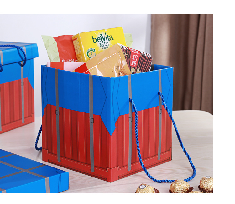 空投纸箱零食大礼包包装礼盒抖音同款吃鸡绝地求生创意空投盒现货