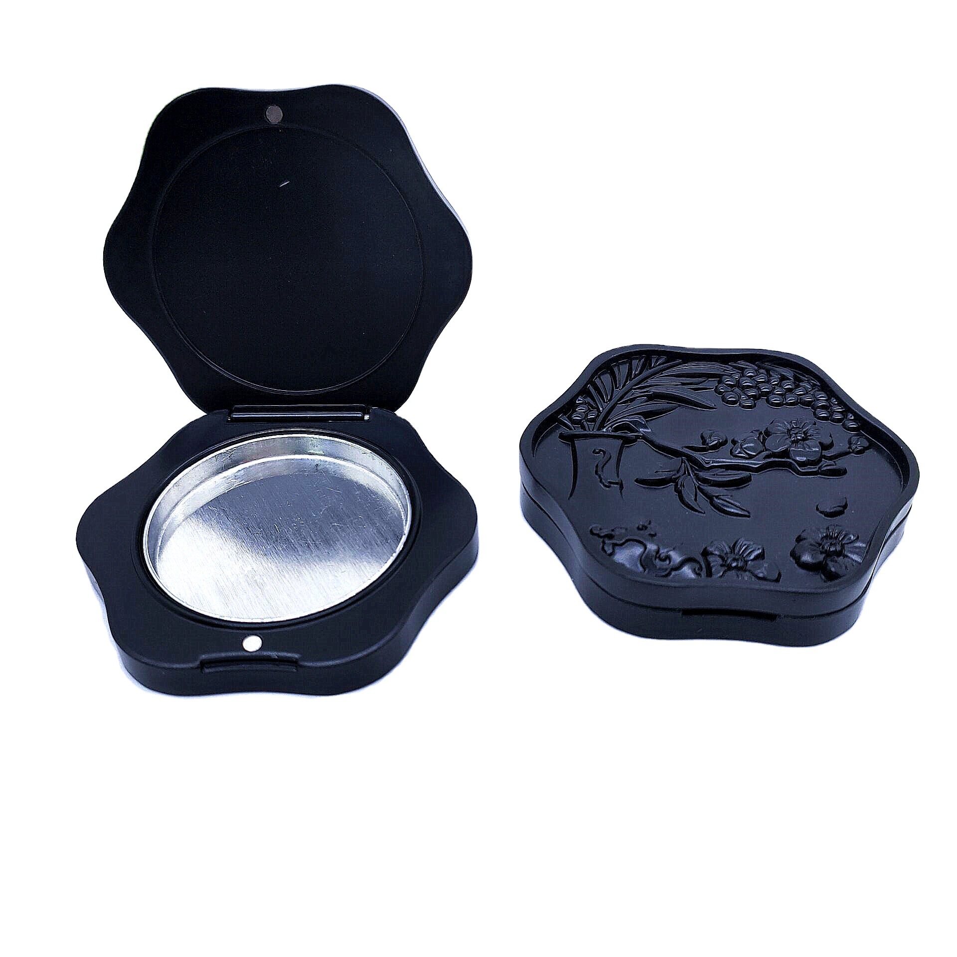 厂家定制锌合金香膏盒 高档腮红化妆盒 固体金属香膏盒 胭脂粉盒