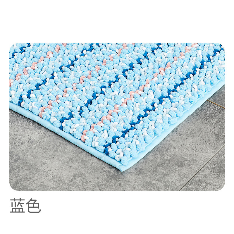 Cross-Border New High Quality Silken Luxury Chenille Floor Mat Home Living Room Bedroom Bedside Absorbent Non-Slip Carpet