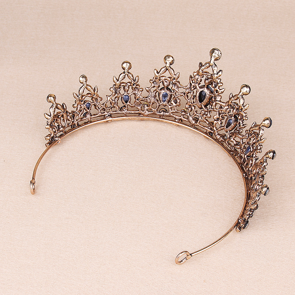 2020欧式韩式新娘头饰巴洛克合金奢华复古风皇冠复古宫廷金色发箍