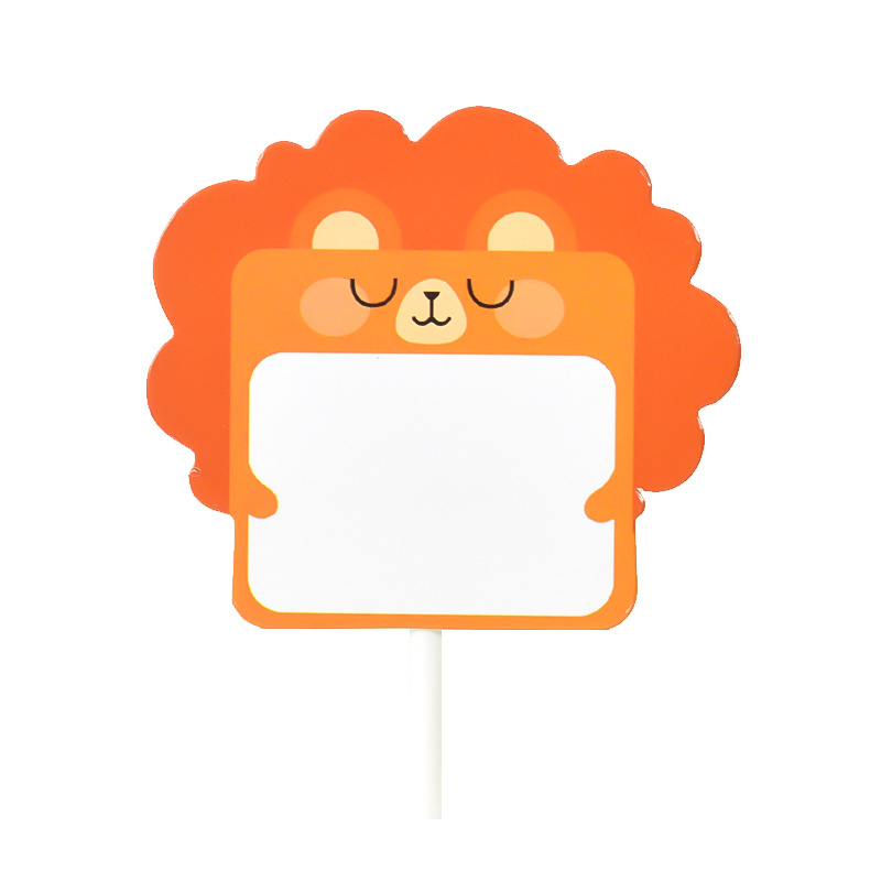 轩然版权森林小动物空白可写字蛋糕装饰插旗插牌宝宝生日蛋糕装饰