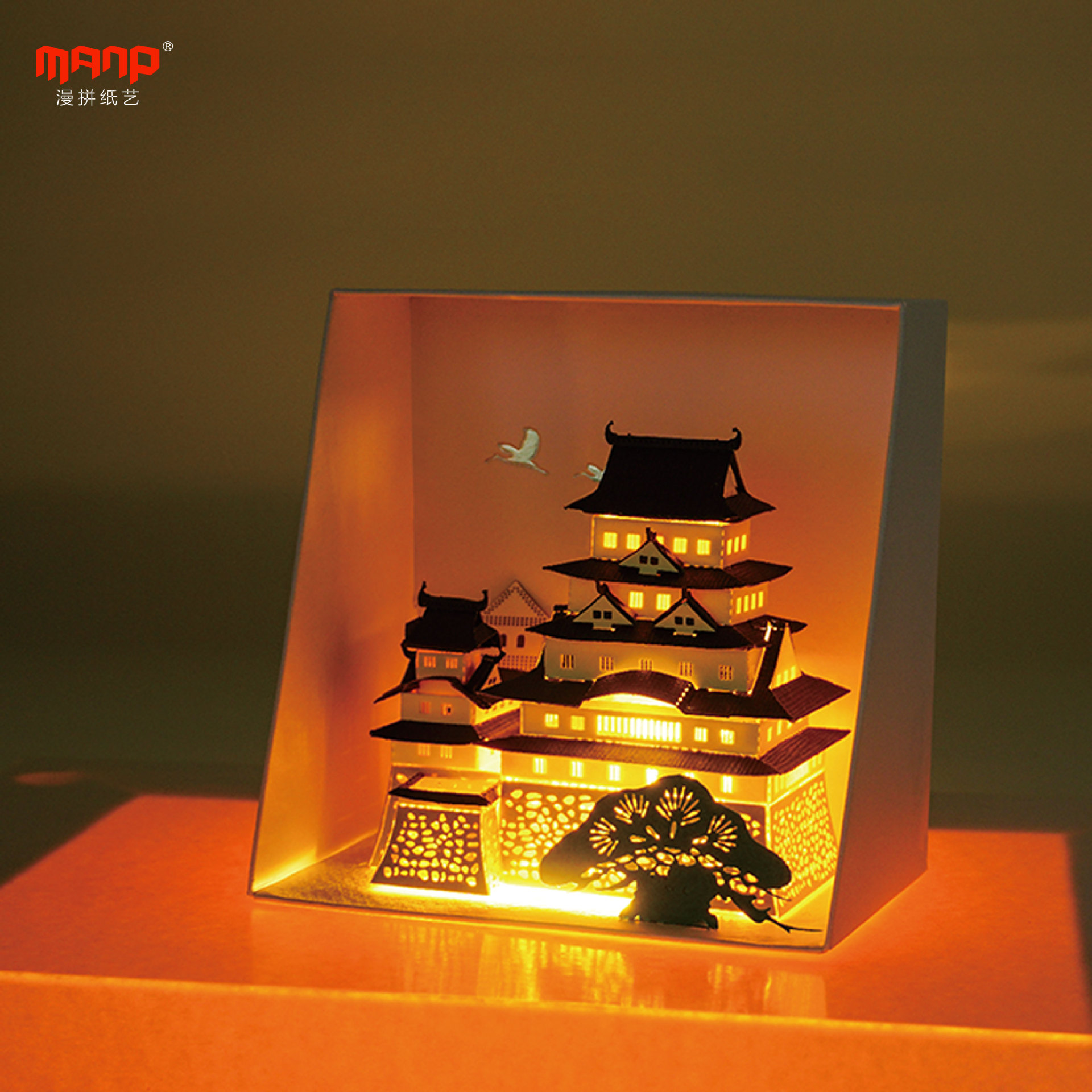 立体纸雕diy手工拼装建筑纸模型创意纪念礼品礼物家居摆件小夜灯
