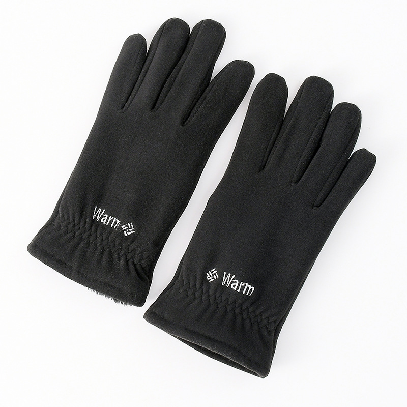 Boys Winter Warm Gloves Outdoor Skiing Biking Mountain Climbing Thermal Insulation Warm with Velvet Thickened Cold Protection Touch Screen Gloves