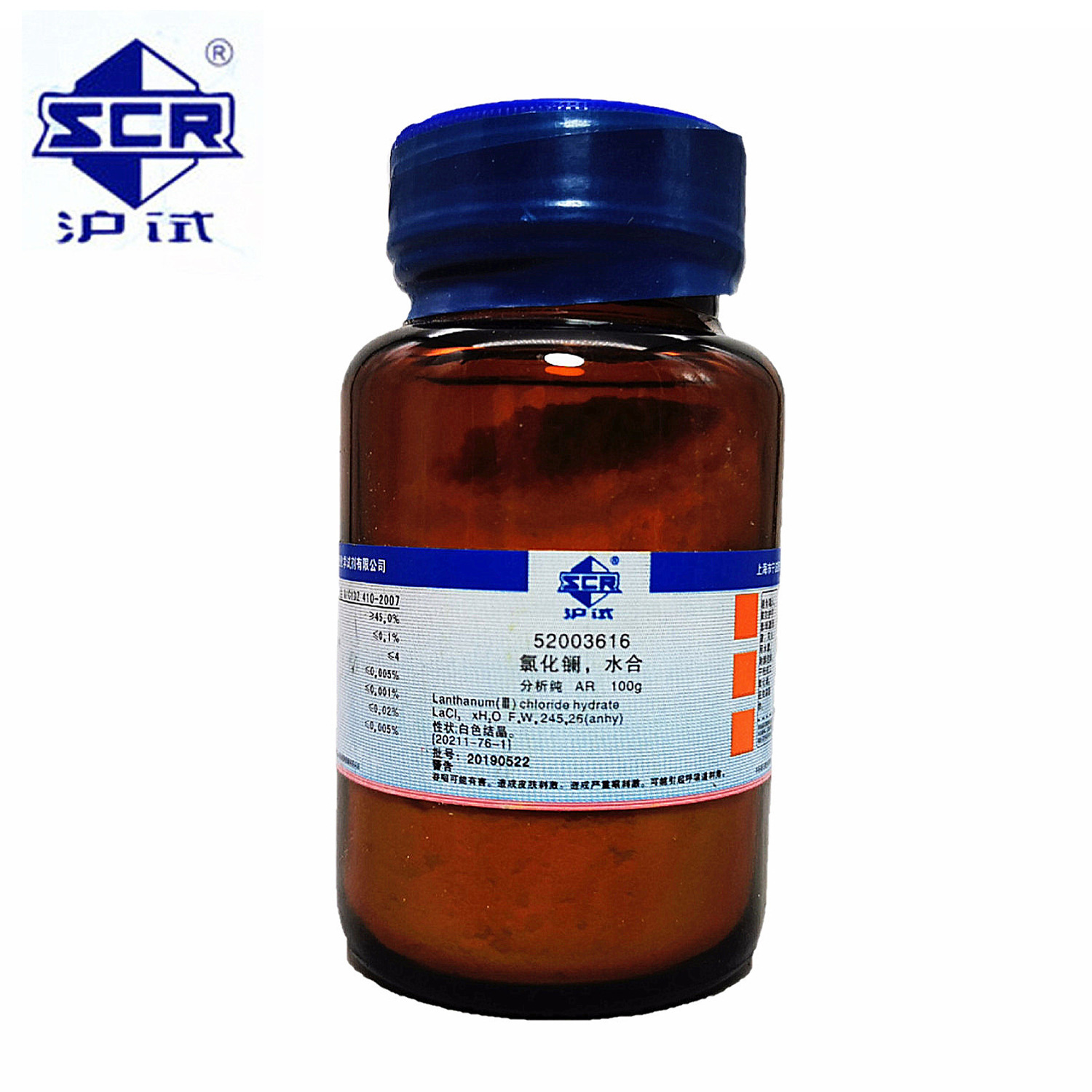 上海国药氯化镧水合分析纯ar100g20211761广东总代化学试剂