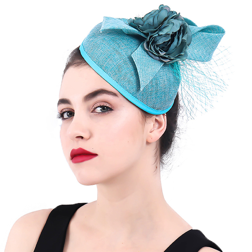 高端英式下午茶网纱礼帽 晚宴头花 新娘婚礼复古头饰影楼摄影发饰