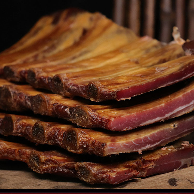 腊排骨3斤左右整块柴火烟熏腊肉直排中排散装