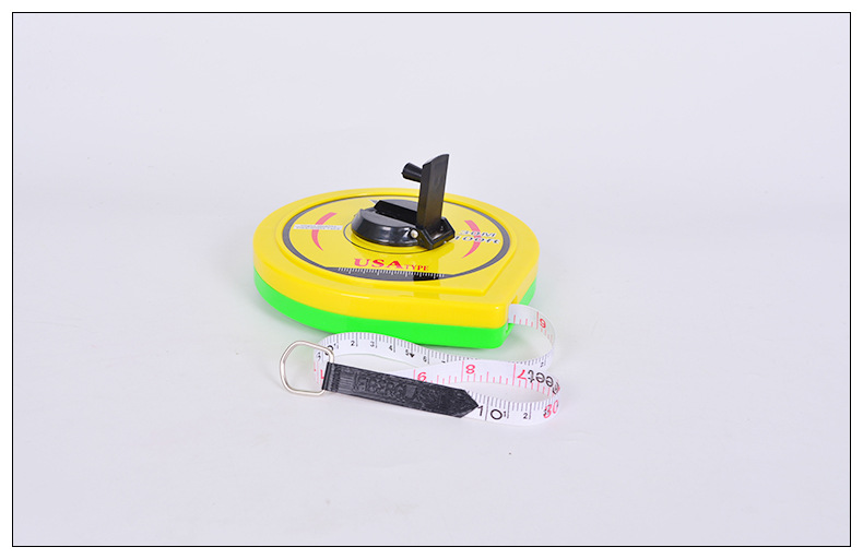 厂家批发 新款圆盘式20米30米50米纤维尺皮尺圆盘尺 测量卷尺