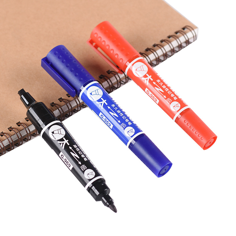 大双头记号笔 marker笔 油性记号笔 金万年g-969双头记号笔