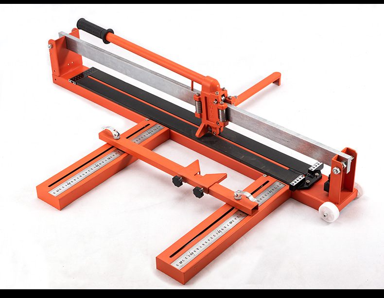 磁砖手推拉刀橙色大槽钢800型地砖推刀手动瓷砖切割机地板砖切割
