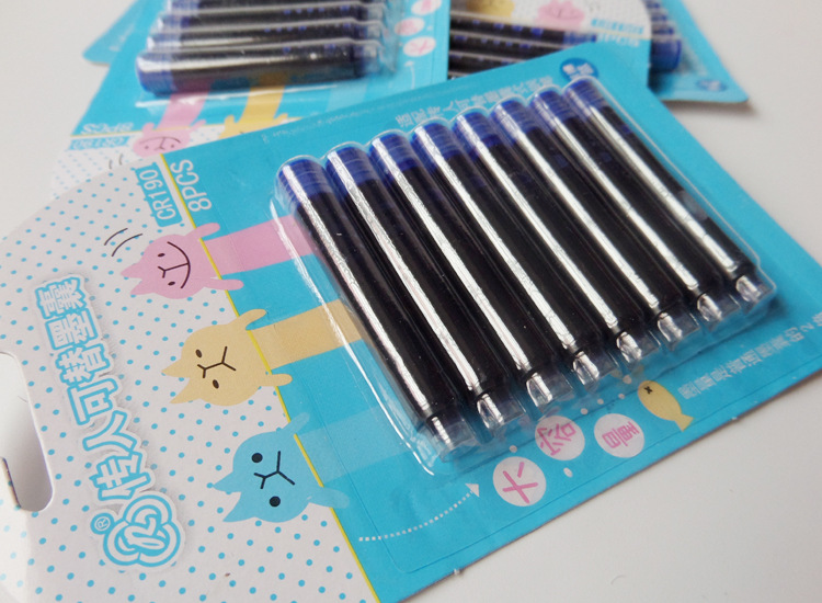 墨囊批发传人190学生钢笔配套可擦蓝墨蓝黑色大容量可替墨囊文具