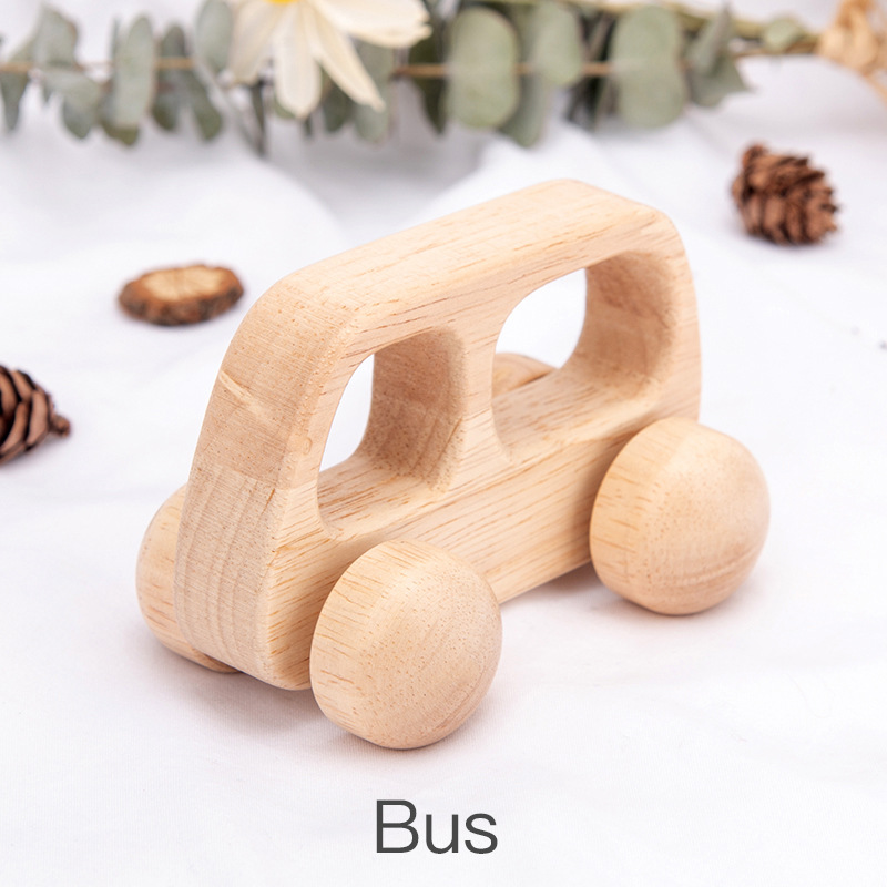 Children's Log Trolley Wooden Inertia Trolley 0-3 Years Old Baby Grip Muscle Measurement Training Toys Cross-Border