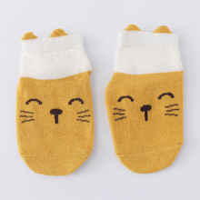 20新款 韩版浅口低帮儿童袜婴幼儿小童宝宝地板袜子 立体拼色船袜