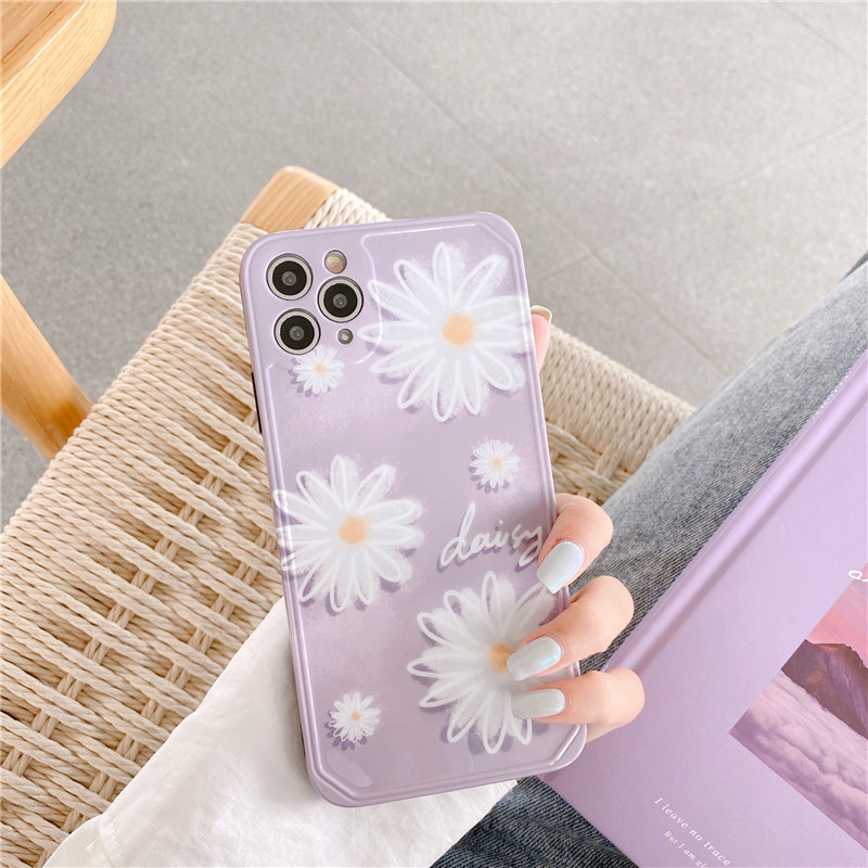 ins风薰衣紫雏菊iphone12mini苹果11promax手机壳8/7plus防摔xr女