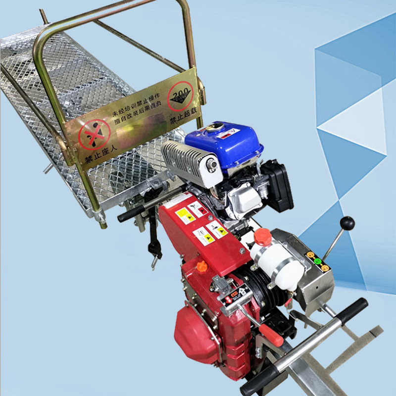 汽油式单轨载物车 广东山地果园单轨道运输车 可定做爬山搬运车