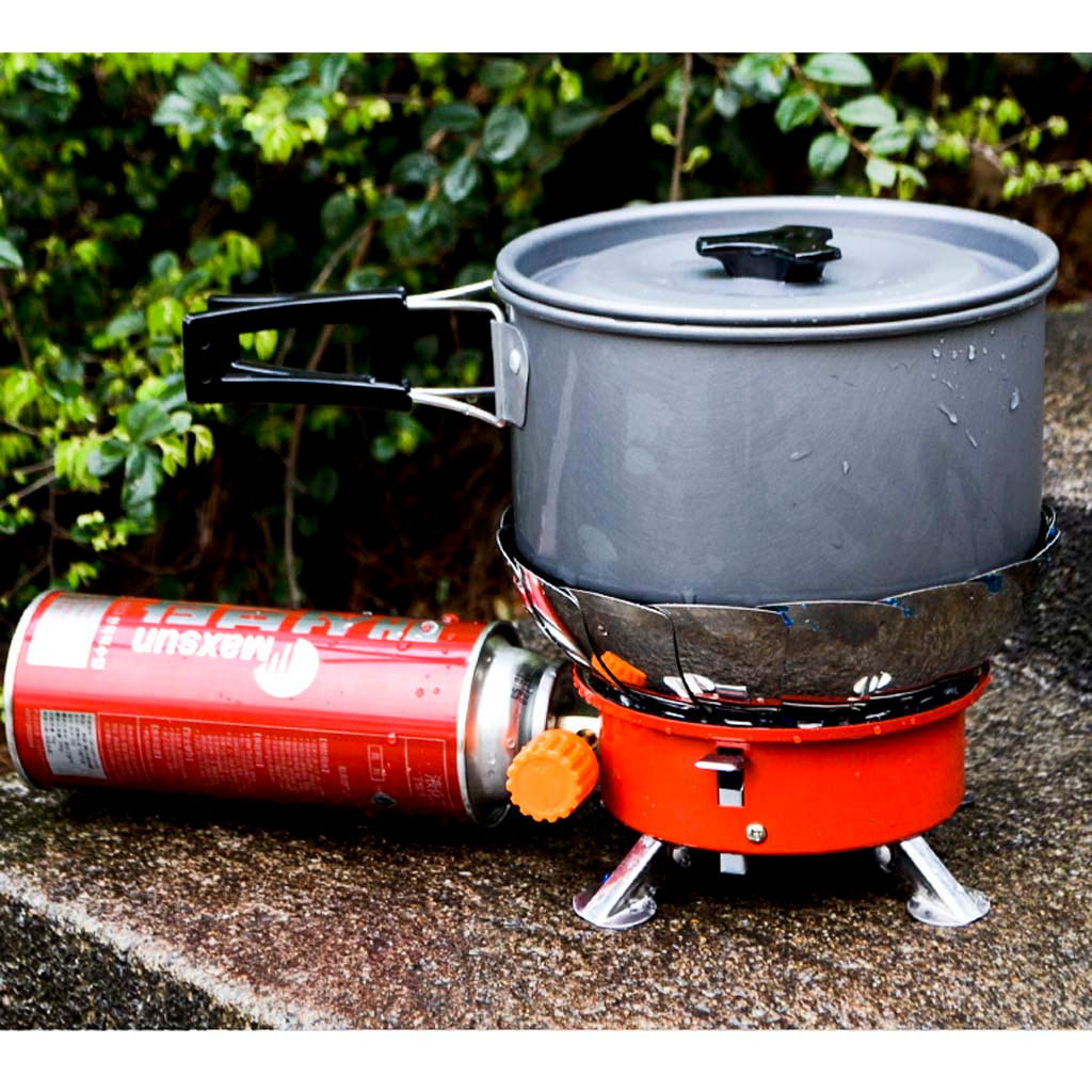 便携户外防风炉莲花炉燃气野营炊具炉子野餐火炉野外钓鱼炉灶炉头