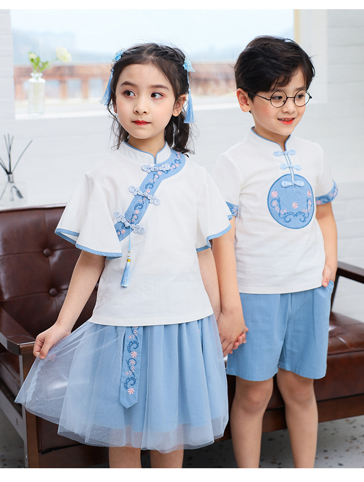 幼儿园园服夏季国学新款中国风六一儿童班服民族风小学生校服汉服
