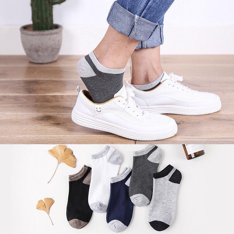 Factory Wholesale Socks Men's Four Seasons Cotton Socks Sweat Absorbing and Deodorant Ankle Socks Low Top Shallow Mouth Four Seasons Cotton Socks