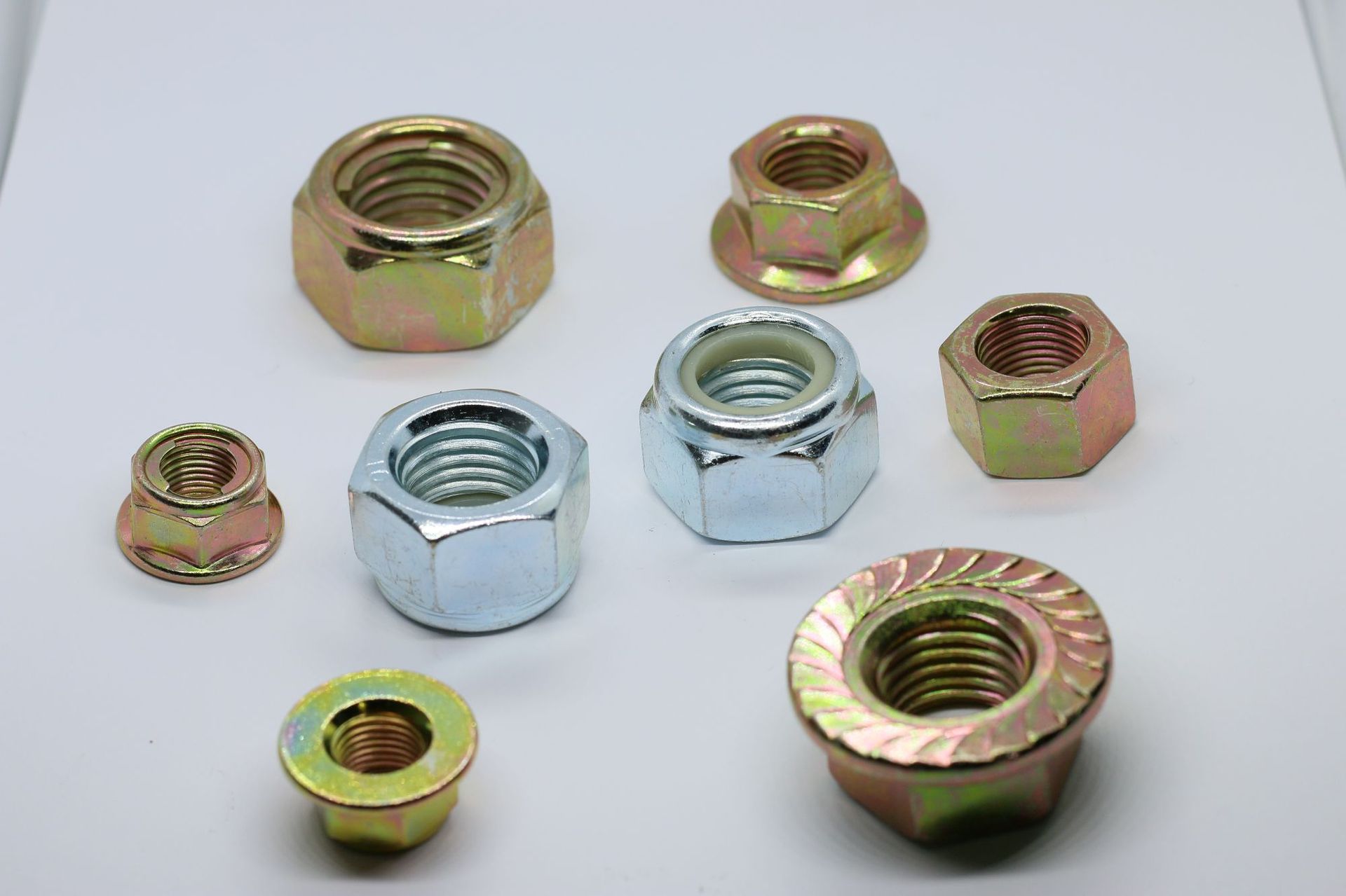 1尼龙防松锁紧螺母 4 810级 防松螺母 高强度锁紧螺母