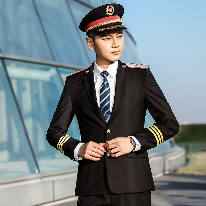 2020春夏职业装男款铁路乘务员高铁乘警南航空少空姐机长工作服