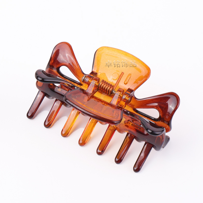 New European and Korean Foreign Trade Simple All-Match Hair Clip Fashion Plate Hairpin Plastic Large Spring Clip