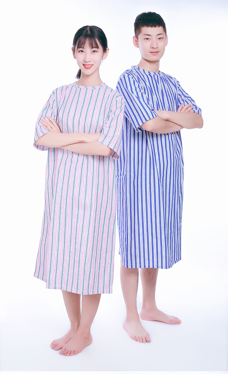 厂家批发 骨科病号服长袖倒穿衣病人服 住院色织病员服棉袄病人服