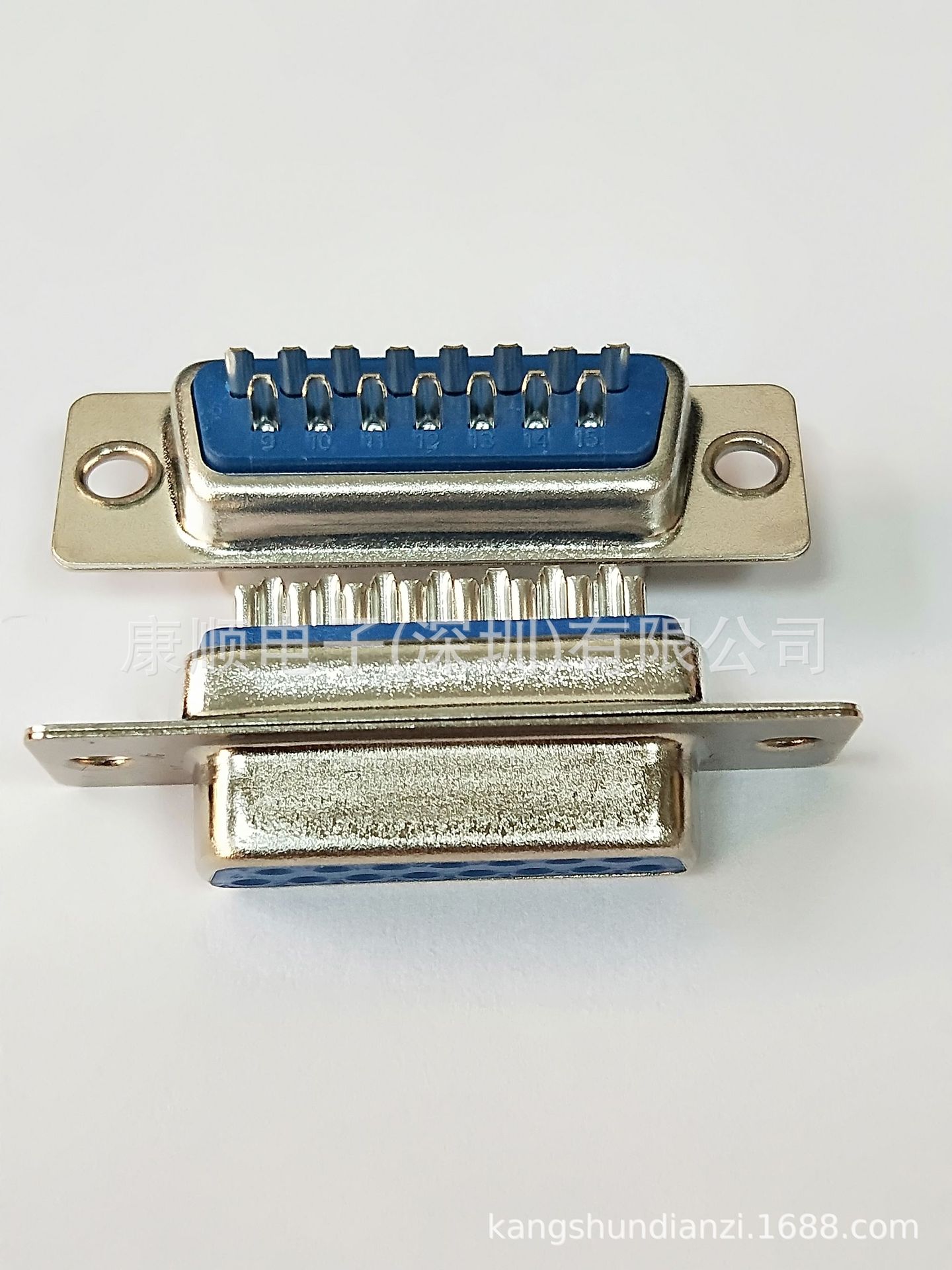 d-sub焊线式db15p母头 串口母座15pin焊线 rs232接口简易式15p母