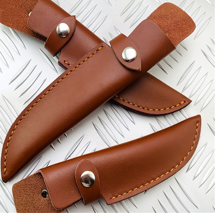 皮革户外野营刀套 pu皮质军刀保护皮套 匕首刀鞘包装