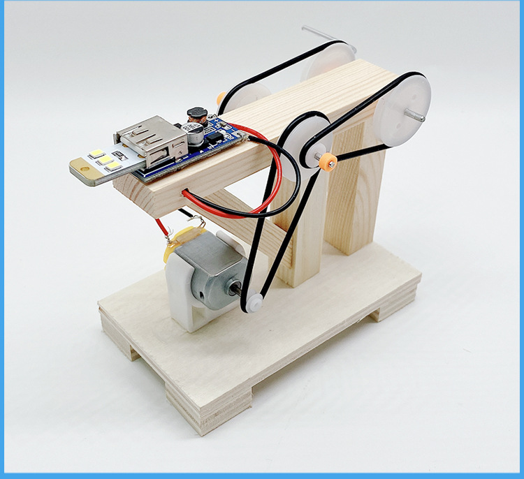 手摇发电机中小学生创客手工青少年科技大赛作品科学实验小制作