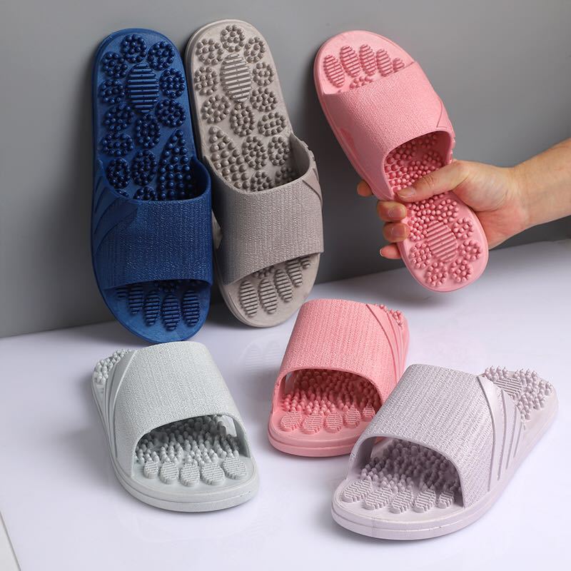 2022 Summer Candy Color Massage Home Slippers Bathroom Indoor Slippers Men and Women Plastic Couple Slippers