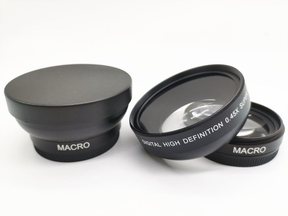 49mm 55mm广角微距 相机附加镜头 0.45x 广角镜头 uv62mm镜头