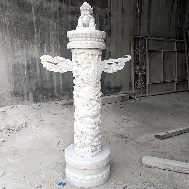 厂家直销石雕盘龙柱 城市广场石龙柱雕刻 可来图定做