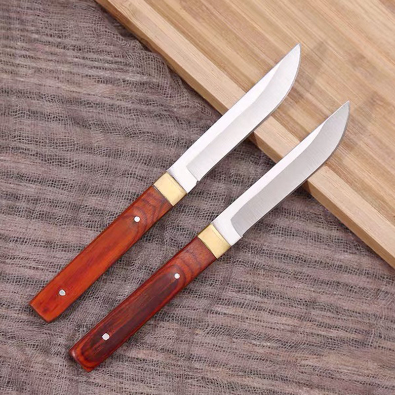 多功能迷你开刃小刀手工锻造水果刀户外工具随身开快递小钢刀精美