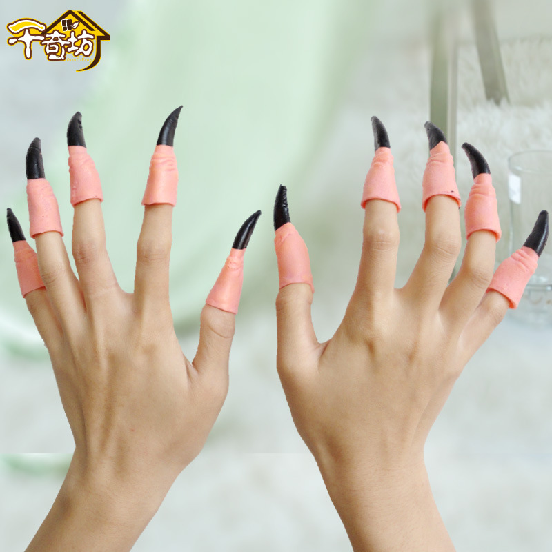 万圣节假指甲套僵尸女巫婆恶魔鬼长指甲装扮道具搞怪吓人整蛊
