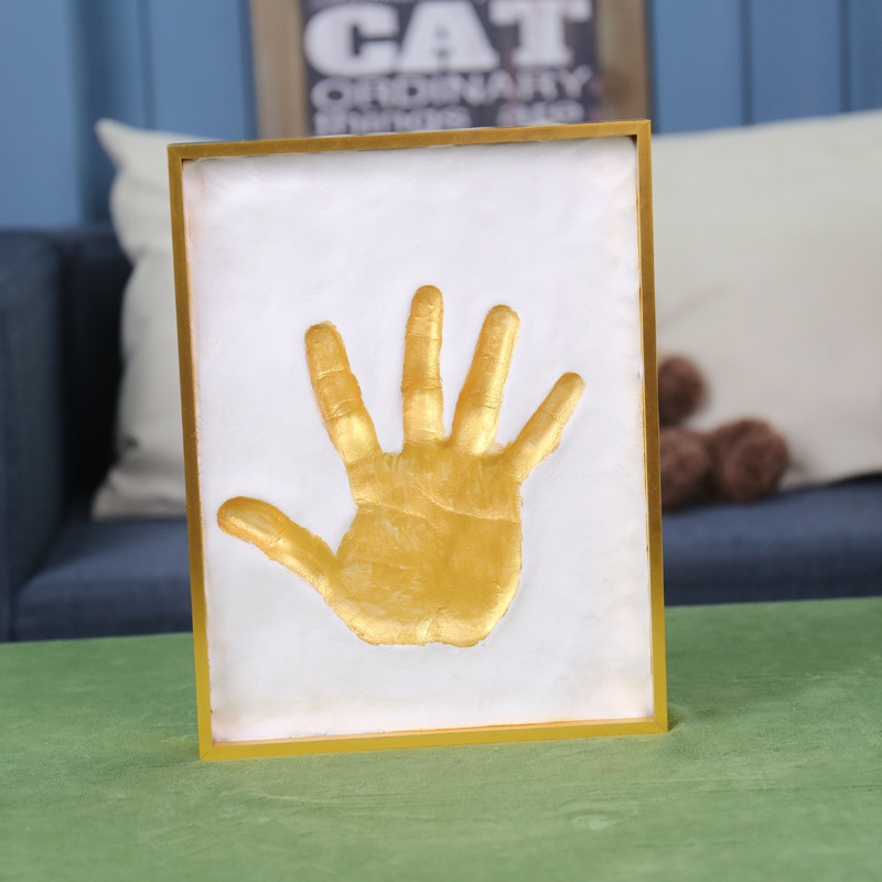 成人手足印单手印泥商务手印摆台办公室摆件公司团建纪念一件代发