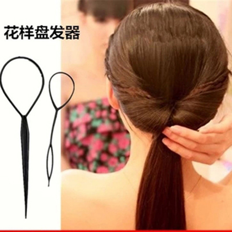 Children's Updo Hair Puller Pin Women's Small Soft Hair Curler Children Hair-Pulling Tool Hair Braiding Artifact Lazy Hair Tie Tool