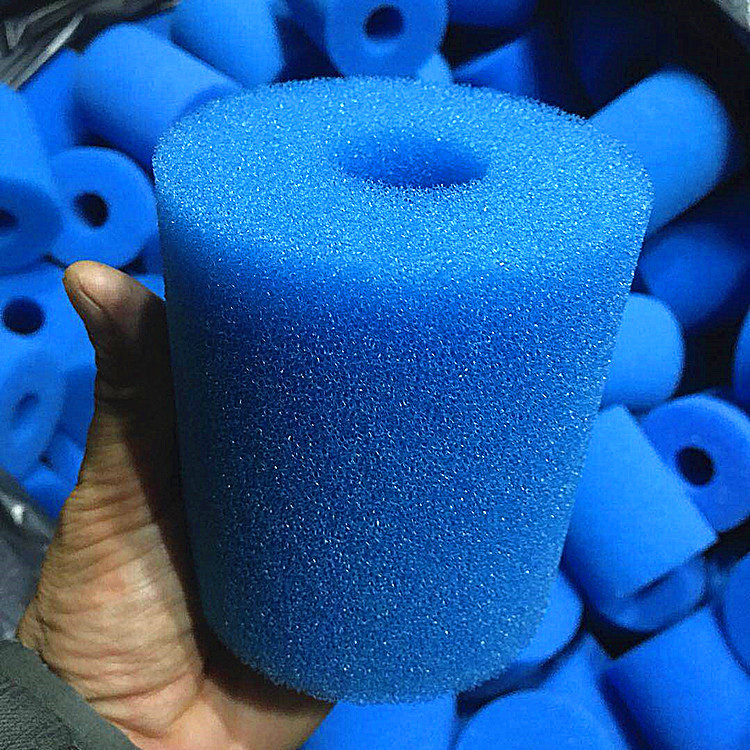 过滤海绵管 厂家订制生产黑色高密度净化器圆柱形蓝色泳池过滤棉
