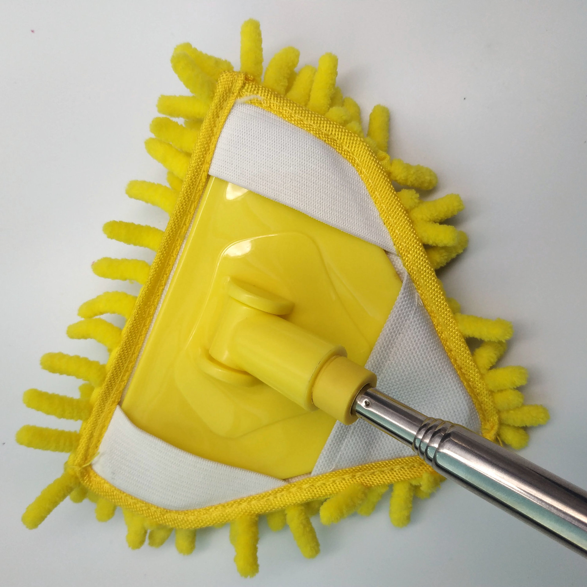 厂家定做不锈钢伸缩拖把 三角雪尼尔清洁尘推 不锈钢伸缩家用拖把