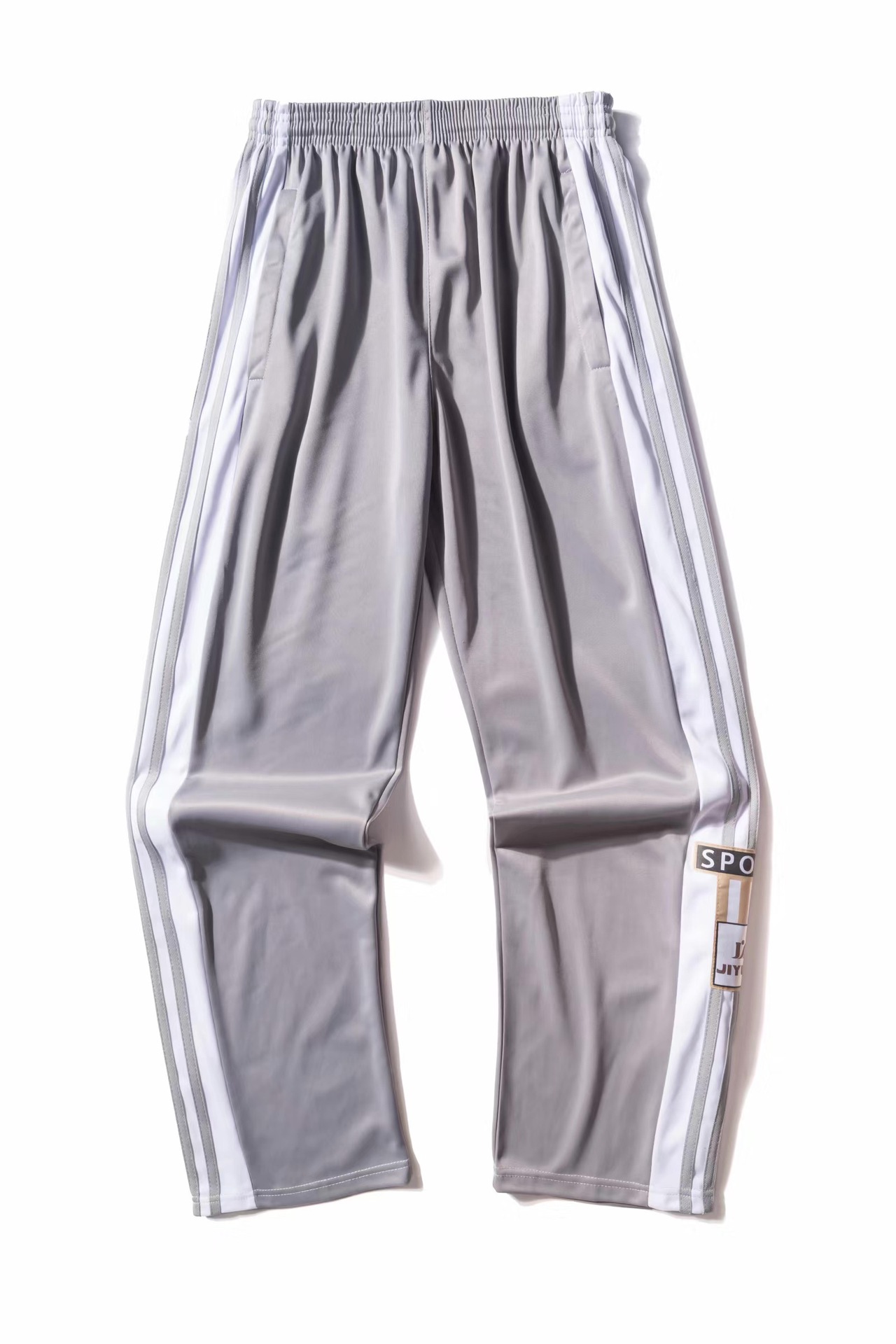 扣裤男运动长裤篮球训练热身宽松直筒出场裤潮流加绒半开纽扣裤子