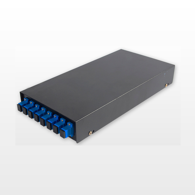 能事通 光缆熔纤盒8芯光纤终端盒8口满配sc/st/fc/lc含耦合器尾纤