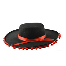 夏威夷墨西哥风情绒球草帽儿童成人派对帽子Mexican Sombrero Hat