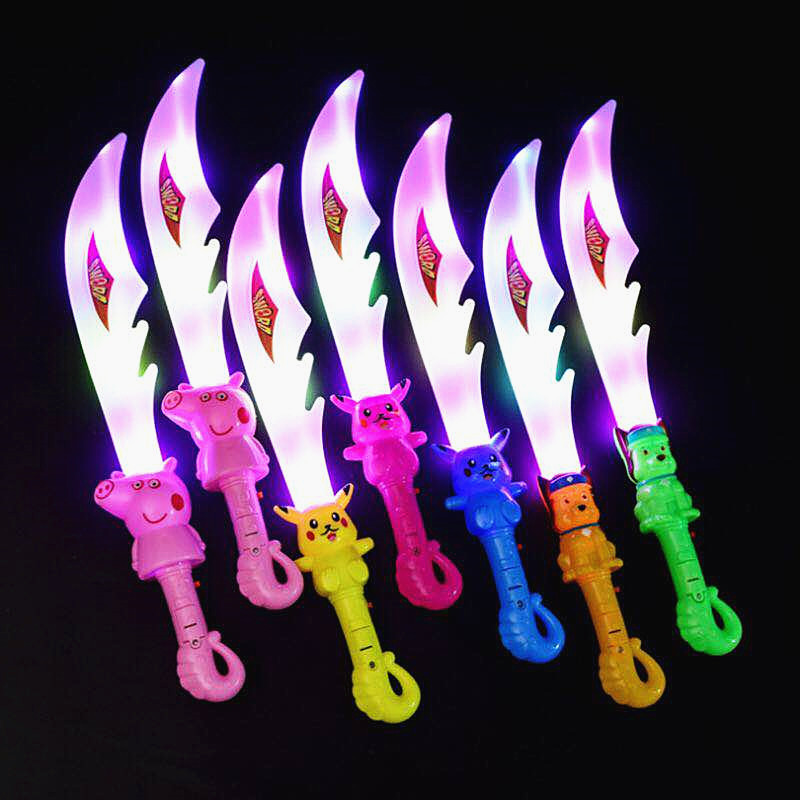 发光电子小刀小号迷你闪光刀剑小孩兵器批发夜市地摊热卖儿童玩具