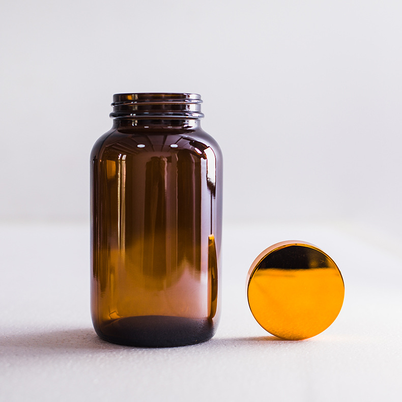 茶色密封玻璃瓶 胶囊瓶避光药瓶 小药丸分装瓶 密封冻干粉瓶批发