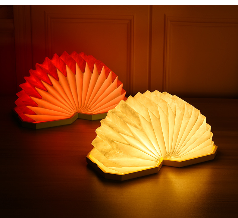 新奇特纸南灯创意led床头灯小夜灯充电折叠书本灯 地摊夜市爆款