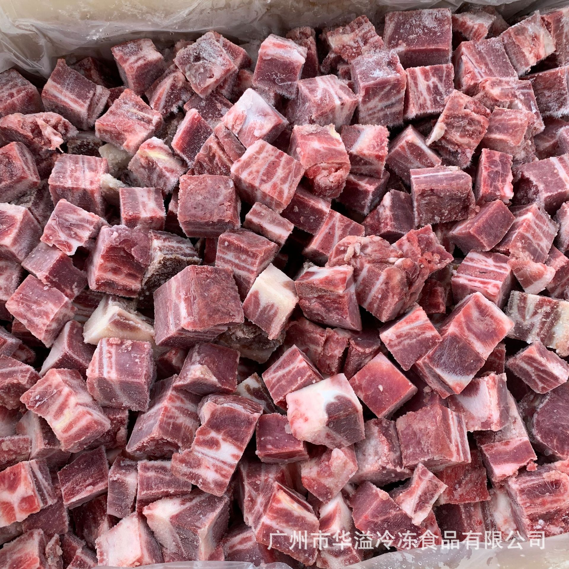 冷冻排骨粒 猪肉排粒 20斤/箱 广州批发速冻猪肋排粒快餐饭堂排骨