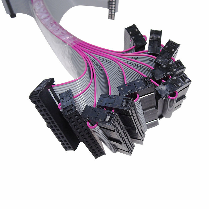 26p成品idc排线1.27配2.54连接端子电脑显示屏2651灰排线