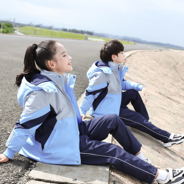 秋冬季加厚款棉衣幼儿园园服中小学生棉服套装冲锋衣校服班服定制