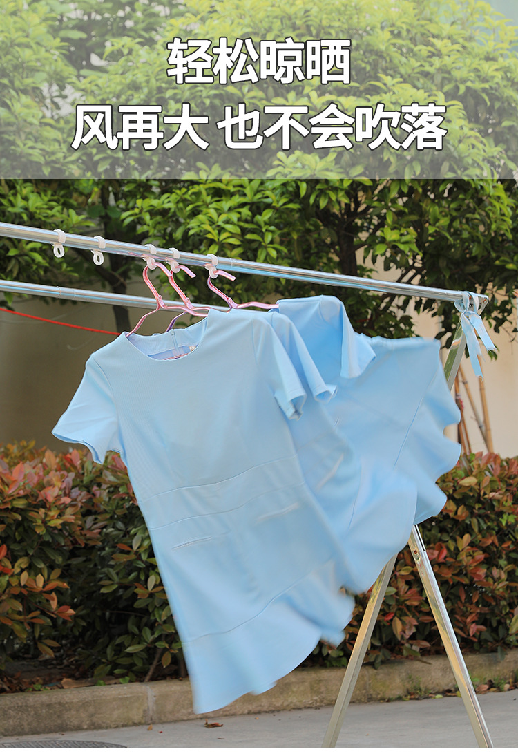 单双杆x型晾衣架防风钩 优质塑料挂钩晒衣服固定钩子防风扣批发