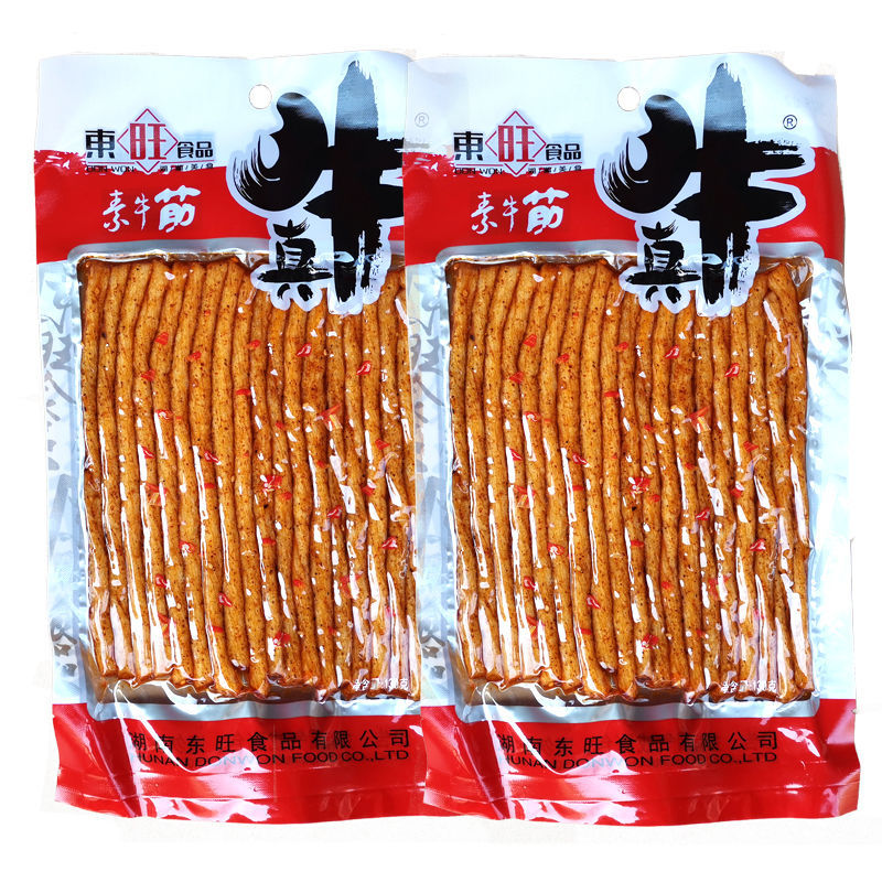 东旺素牛筋130g 爆炒牛筋真牛麻辣条休闲小吃 小面筋网红辣片