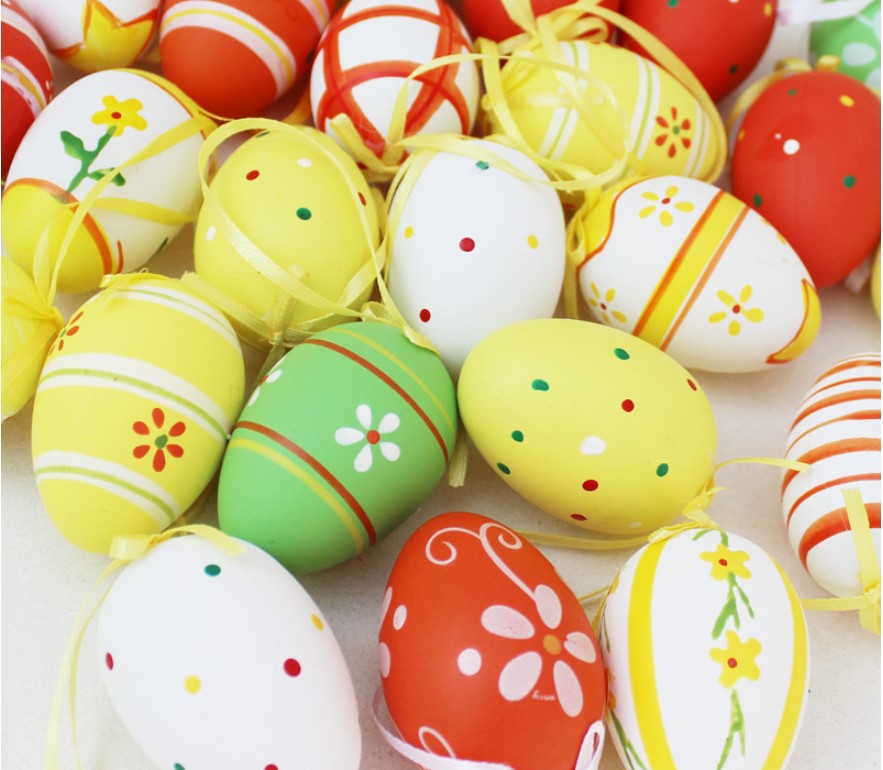 复活节悬挂彩蛋端午节diy玩具蝴蝶结彩蛋节日装饰彩绘复活蛋